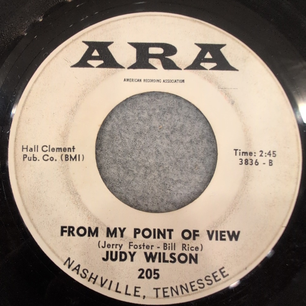 Judy Wilson It's Not So / From My Point of View ARA 205 Nashville 45 RPM Vinyl - Picture 2 of 4